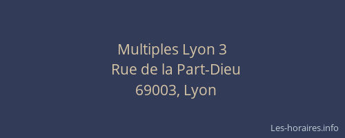 Multiples Lyon 3