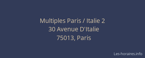 Multiples Paris / Italie 2