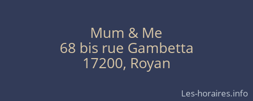 Mum & Me