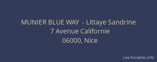 MUNIER BLUE WAY  - Littaye Sandrine