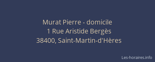 Murat Pierre - domicile