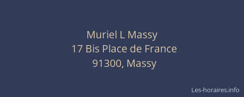 Muriel L Massy