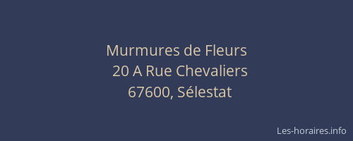 Murmures de Fleurs