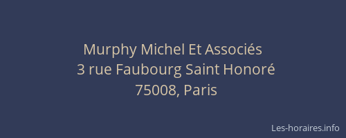 Murphy Michel Et Associés