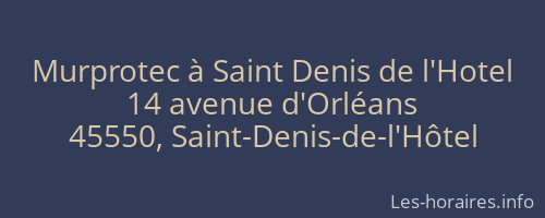 Murprotec à Saint Denis de l'Hotel