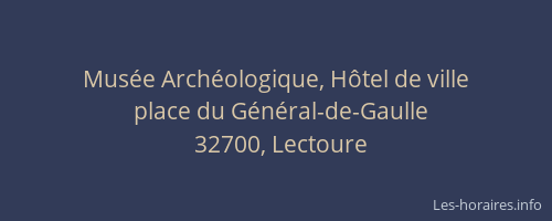 Mus&eacute;e Arch&eacute;ologique, H&ocirc;tel de ville