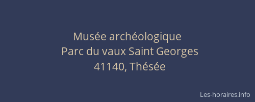 Mus&eacute;e arch&eacute;ologique