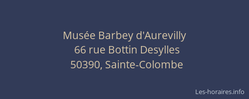 Mus&eacute;e Barbey d'Aurevilly