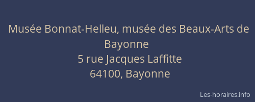 Musée Bonnat-Helleu, musée des Beaux-Arts de Bayonne