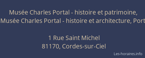 Mus&eacute;e Charles Portal - histoire et patrimoine, Mus&eacute;e Charles Portal - histoire et architecture, Port