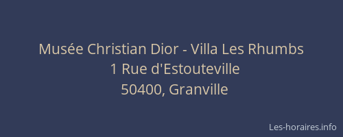 Musée Christian Dior - Villa Les Rhumbs