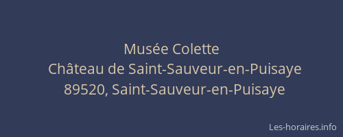 Mus&eacute;e Colette