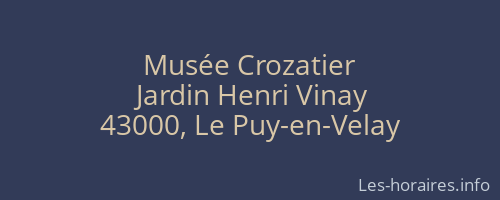 Mus&eacute;e Crozatier