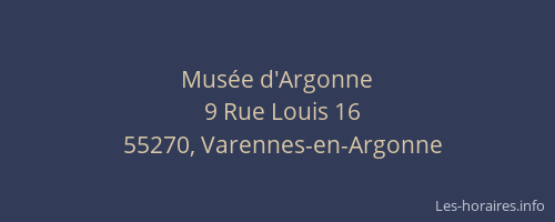 Mus&eacute;e d'Argonne
