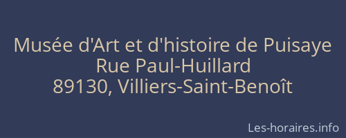 Mus&eacute;e d'Art et d'histoire de Puisaye