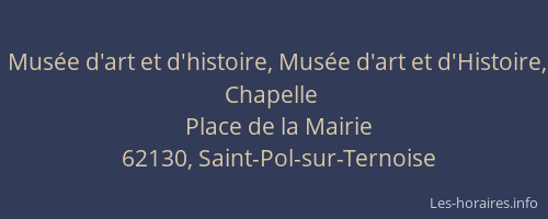 Mus&eacute;e d'art et d'histoire, Mus&eacute;e d'art et d'Histoire, Chapelle