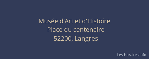 Mus&eacute;e d'Art et d'Histoire
