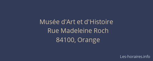 Mus&eacute;e d'Art et d'Histoire