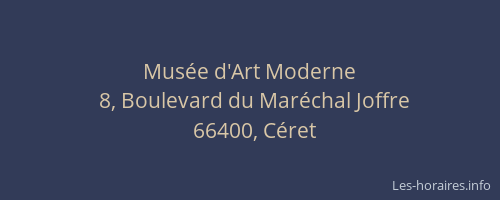 Mus&eacute;e d'Art Moderne