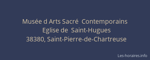 Mus&eacute;e d Arts Sacr&eacute;  Contemporains