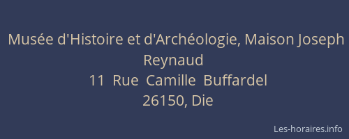 Musée d'Histoire et d'Archéologie, Maison Joseph Reynaud