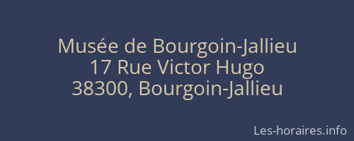 Mus&eacute;e de Bourgoin-Jallieu