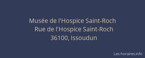Musée de l'Hospice Saint-Roch