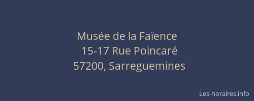 Mus&eacute;e de la Fa&iuml;ence