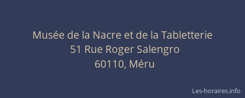 Mus&eacute;e de la Nacre et de la Tabletterie