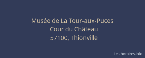 Mus&eacute;e de La Tour-aux-Puces