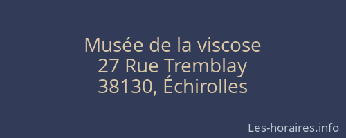 Mus&eacute;e de la viscose