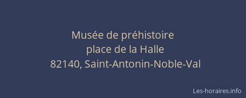 Mus&eacute;e de pr&eacute;histoire