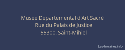Mus&eacute;e D&eacute;partemental d'Art Sacr&eacute;