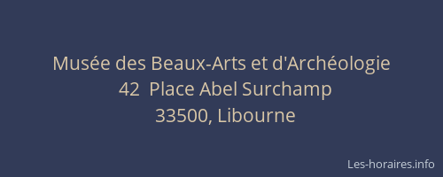 Musée des Beaux-Arts et d'Archéologie