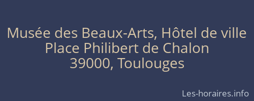 Mus&eacute;e des Beaux-Arts, H&ocirc;tel de ville