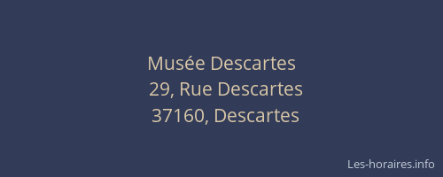Musée Descartes