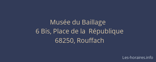 Mus&eacute;e du Baillage
