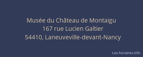 Mus&eacute;e du Ch&acirc;teau de Montaigu