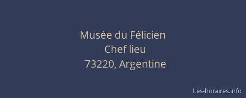 Mus&eacute;e du F&eacute;licien