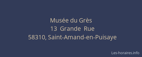 Mus&eacute;e du Gr&egrave;s