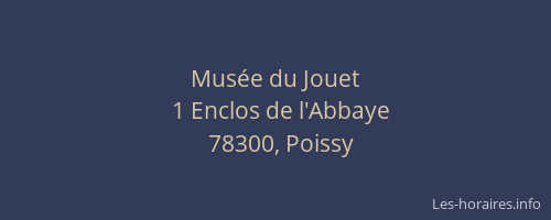 Mus&eacute;e du Jouet