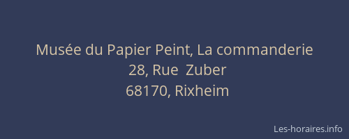 Musée du Papier Peint, La commanderie