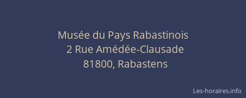 Mus&eacute;e du Pays Rabastinois