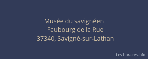 Mus&eacute;e du savign&eacute;en