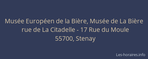 Mus&eacute;e Europ&eacute;en de la Bi&egrave;re, Mus&eacute;e de La Bi&egrave;re