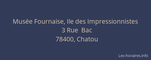 Mus&eacute;e Fournaise, Ile des Impressionnistes