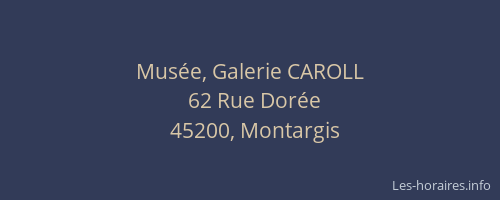 Mus&eacute;e, Galerie CAROLL