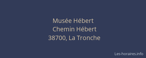 Mus&eacute;e H&eacute;bert