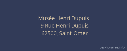 Musée Henri Dupuis
