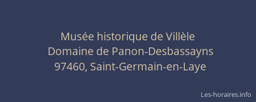 Musée historique de Villèle